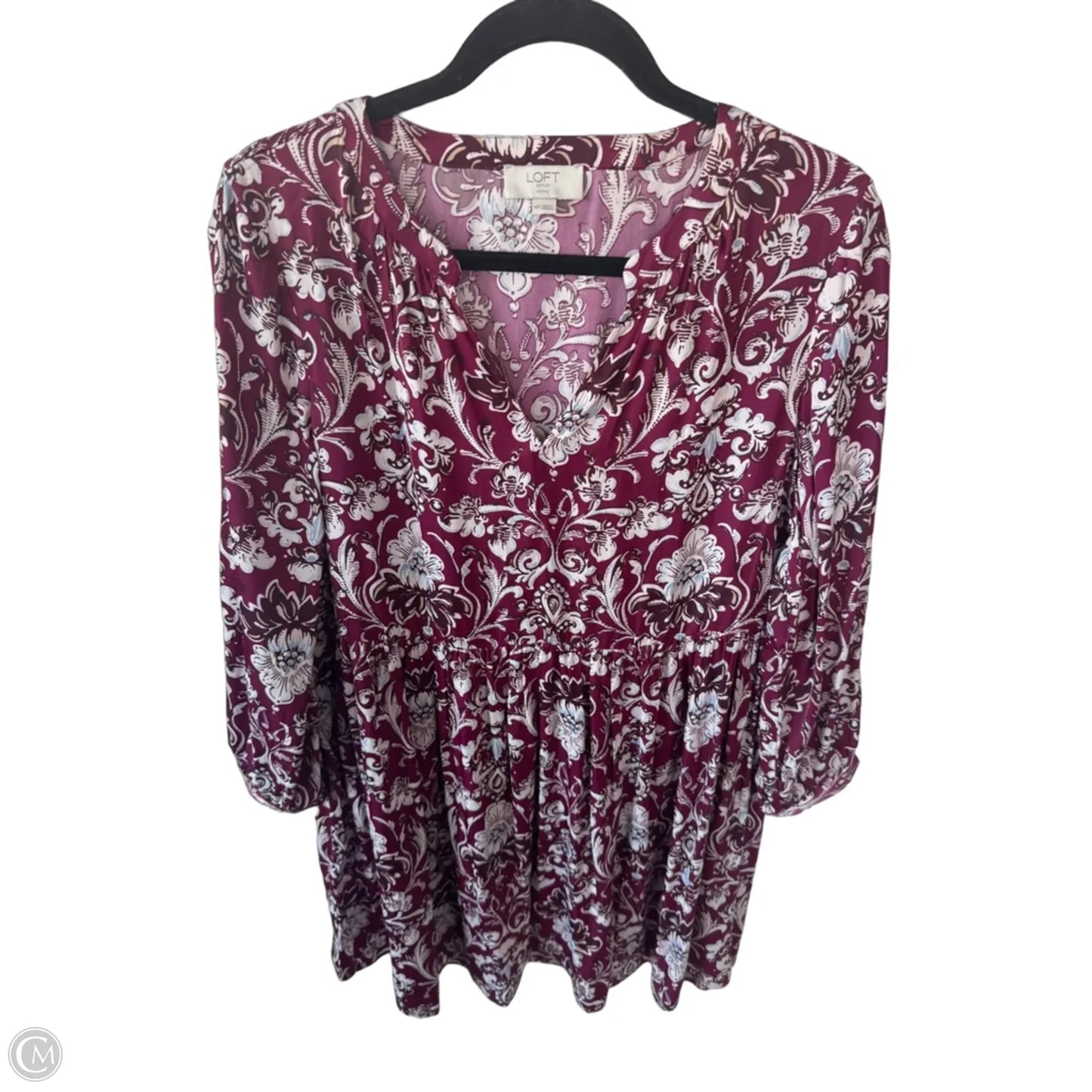 Dress Casual Short By Loft In Maroon, Size: Mp