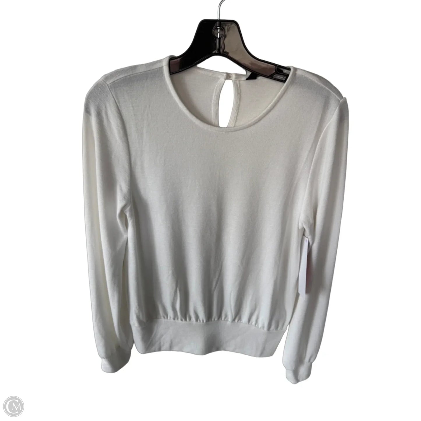 Top Long Sleeve By Banana Republic In White, Size: Xs