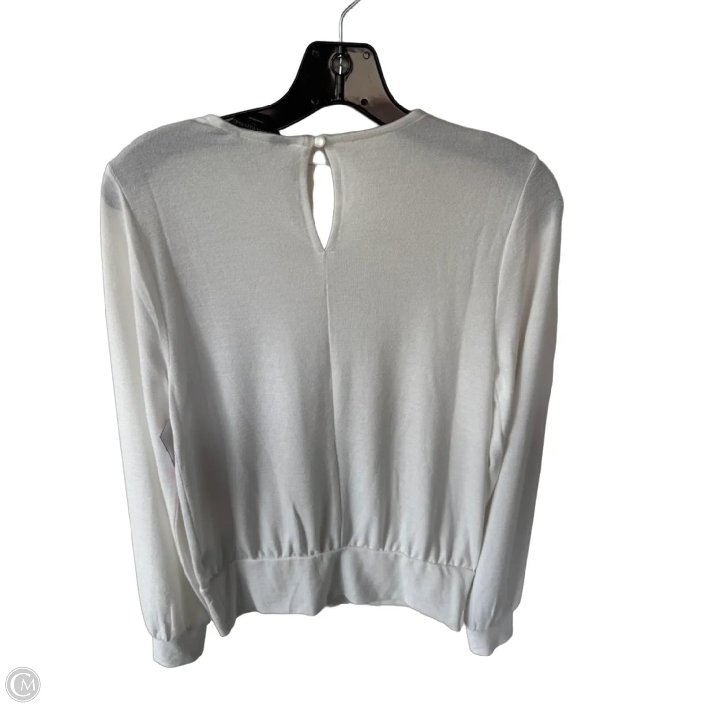 Top Long Sleeve By Banana Republic In White, Size: Xs