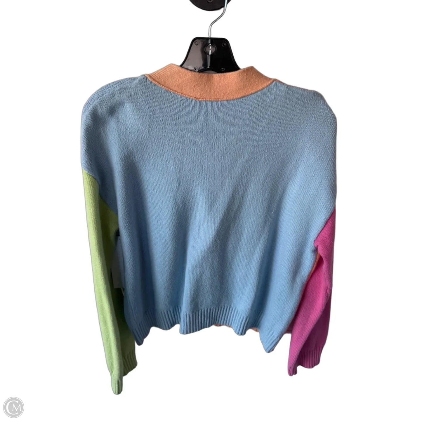 Sweater Cardigan By Rails In Blue & Orange, Size: M