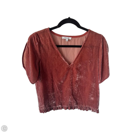 Top Short Sleeve By Madewell In Orange, Size: S
