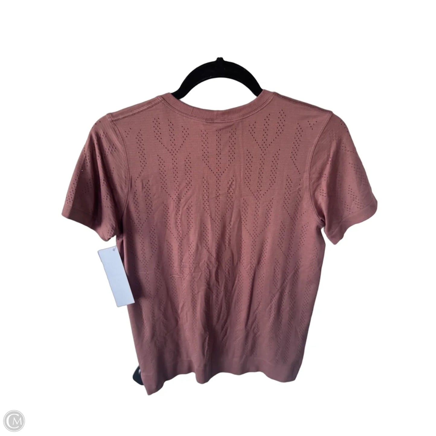 Athletic Top Short Sleeve By Lululemon In Tan, Size: M