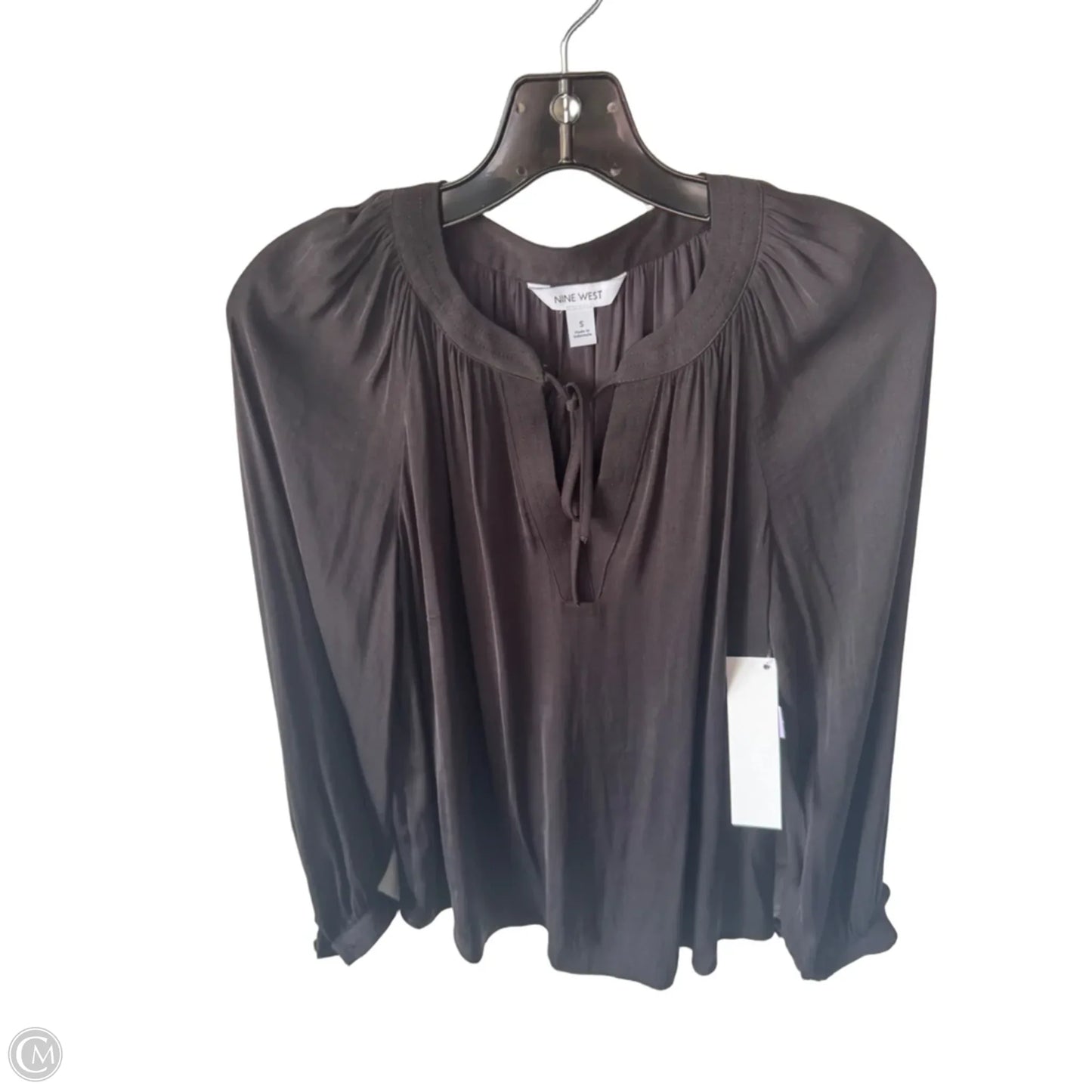 Top Long Sleeve By Nine West In Black, Size: S