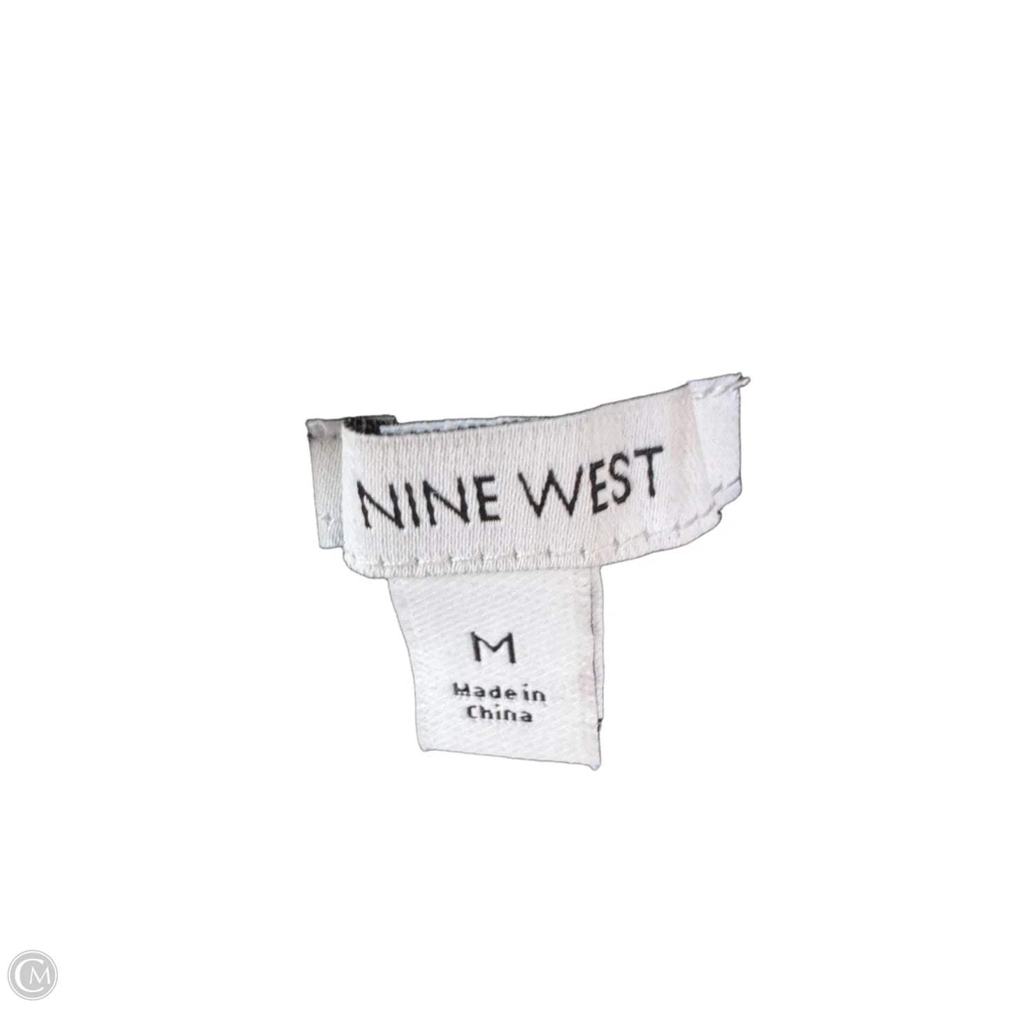 Top 3/4 Sleeve By Nine West In Black & Blue, Size: M