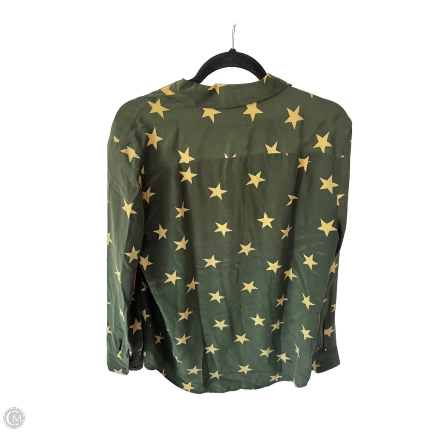 Top Long Sleeve By Equipment In Green, Size: M