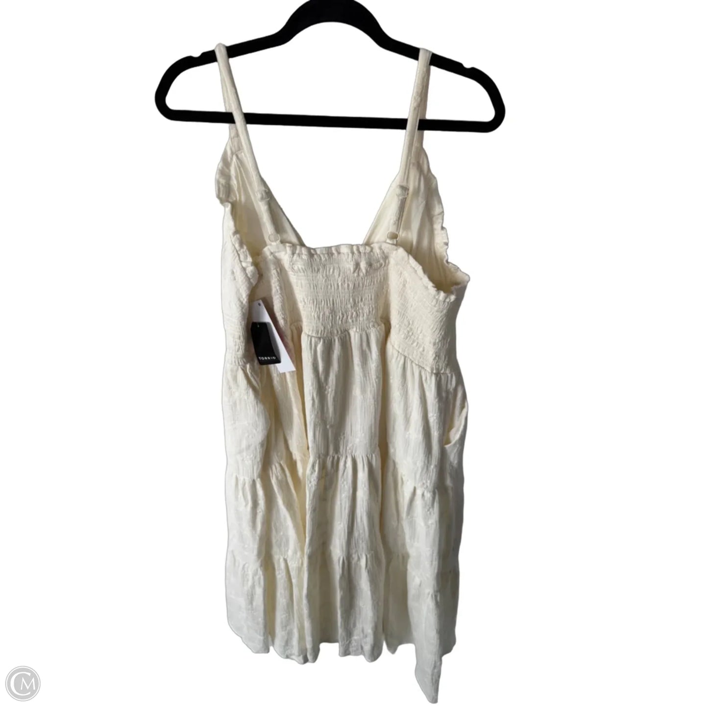 Dress Casual Midi By Torrid In Cream, Size: 2x