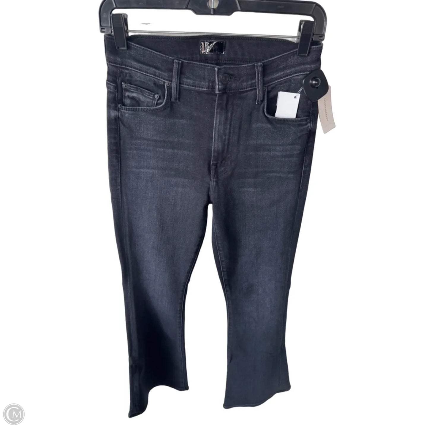 Jeans Flared By Mother In Black Denim, Size: 4