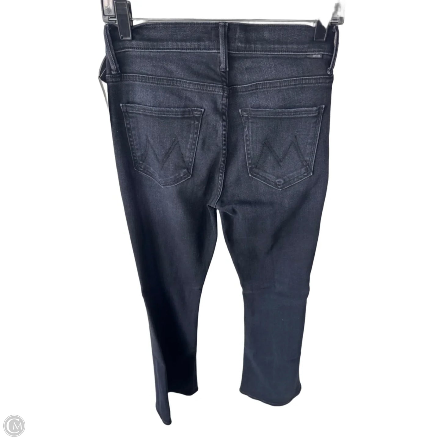 Jeans Flared By Mother In Black Denim, Size: 4