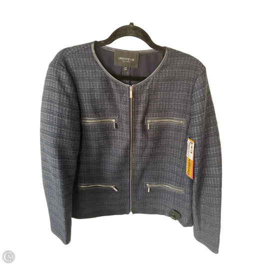Blazer Designer By Lafayette 148 In Navy, Size: Xl