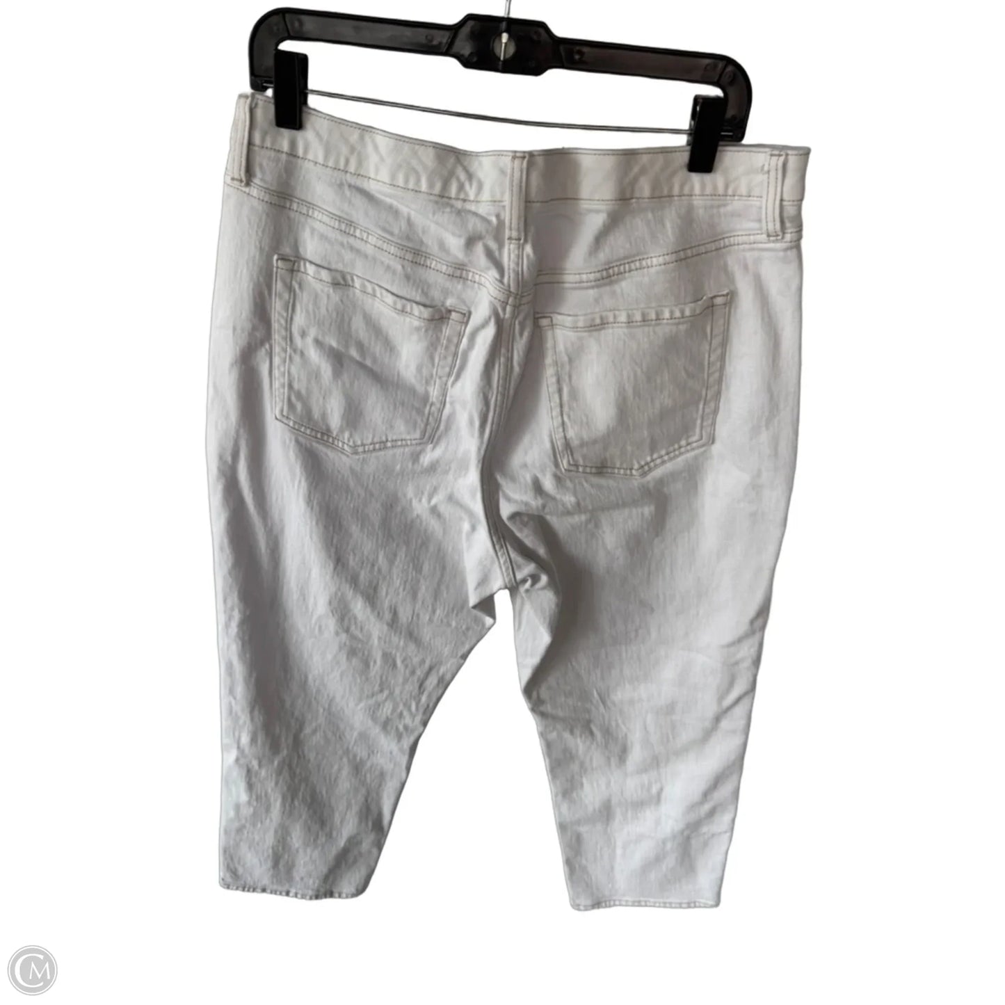 Jeans Cropped By Torrid In White Denim, Size: 12