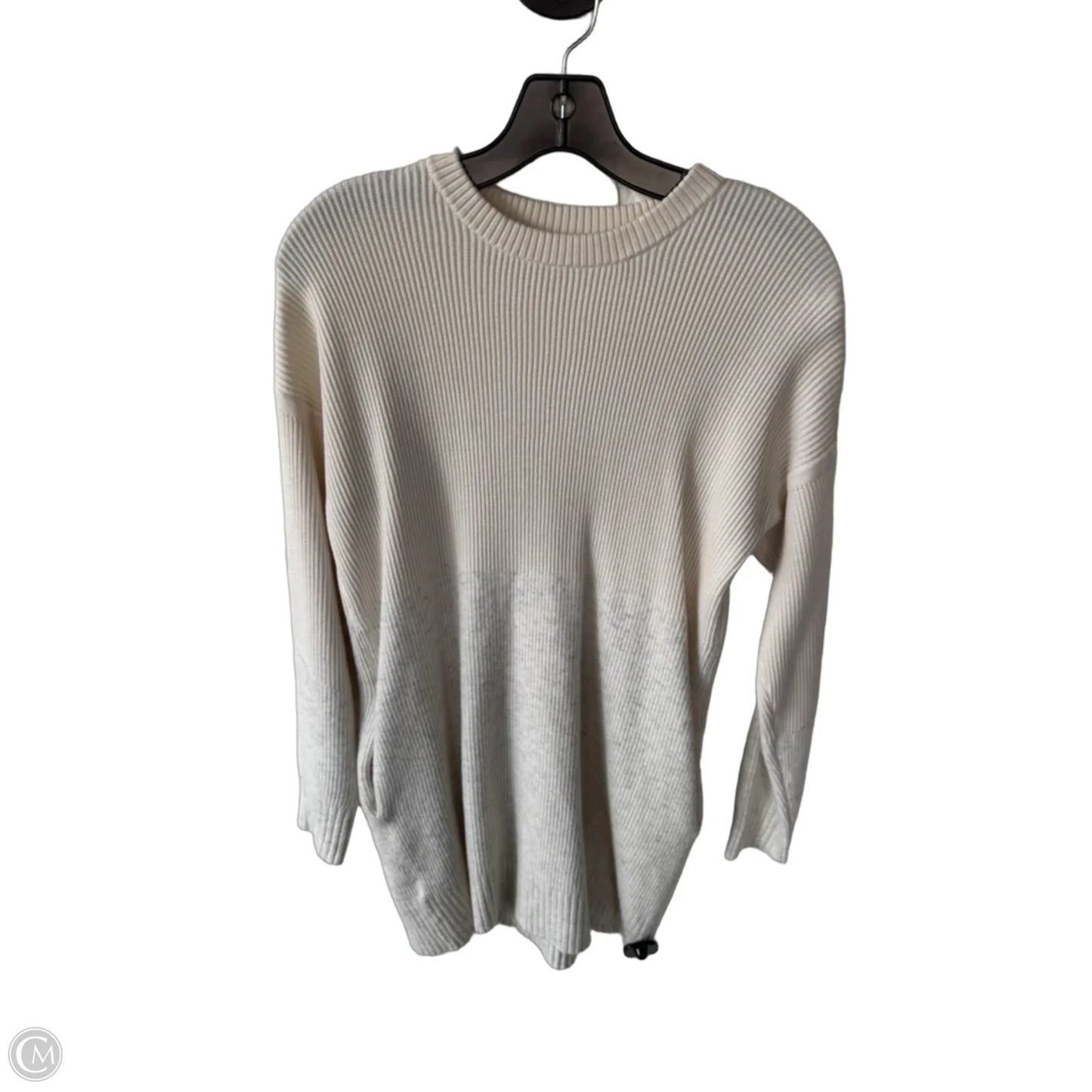 Dress Sweater By Lululemon In Cream & Grey, Size: M