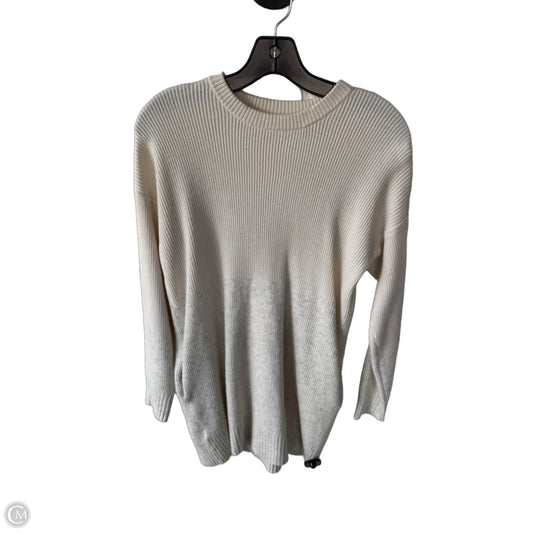 Dress Sweater By Lululemon In Cream & Grey, Size: M