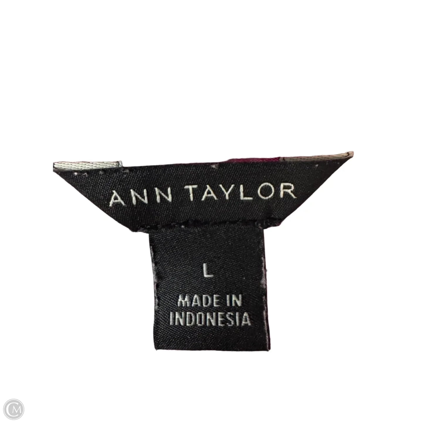 Top Short Sleeve By Ann Taylor In Pink, Size: L