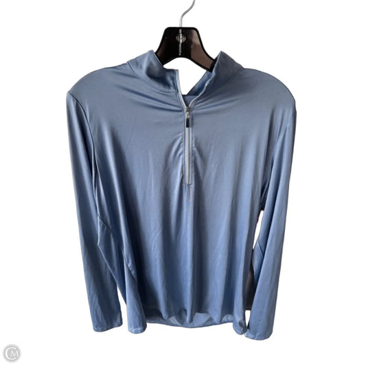 Athletic Top Long Sleeve Collar By Clothes Mentor In Blue, Size: L