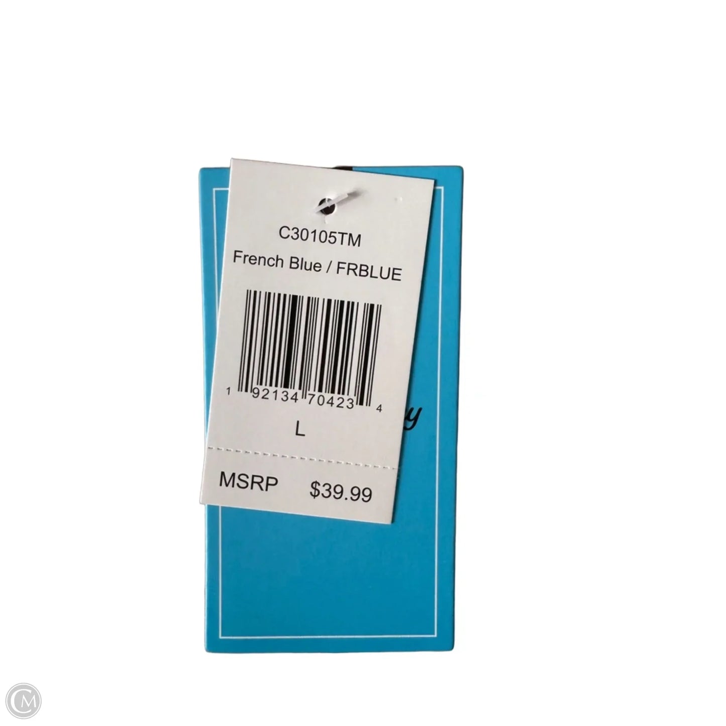 Athletic Top Long Sleeve Collar By Clothes Mentor In Blue, Size: L