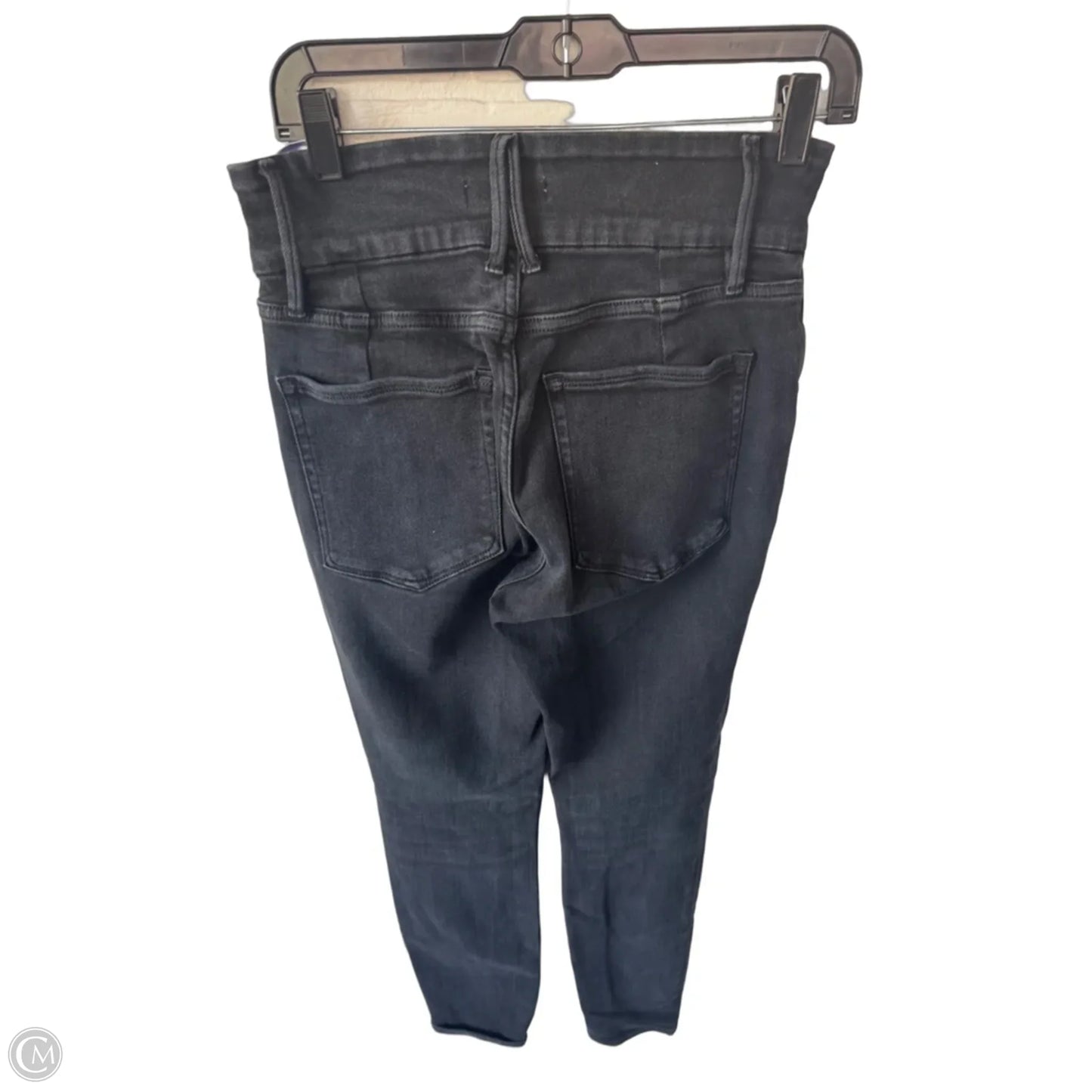 Jeans Skinny By Good American In Black Denim, Size: 8