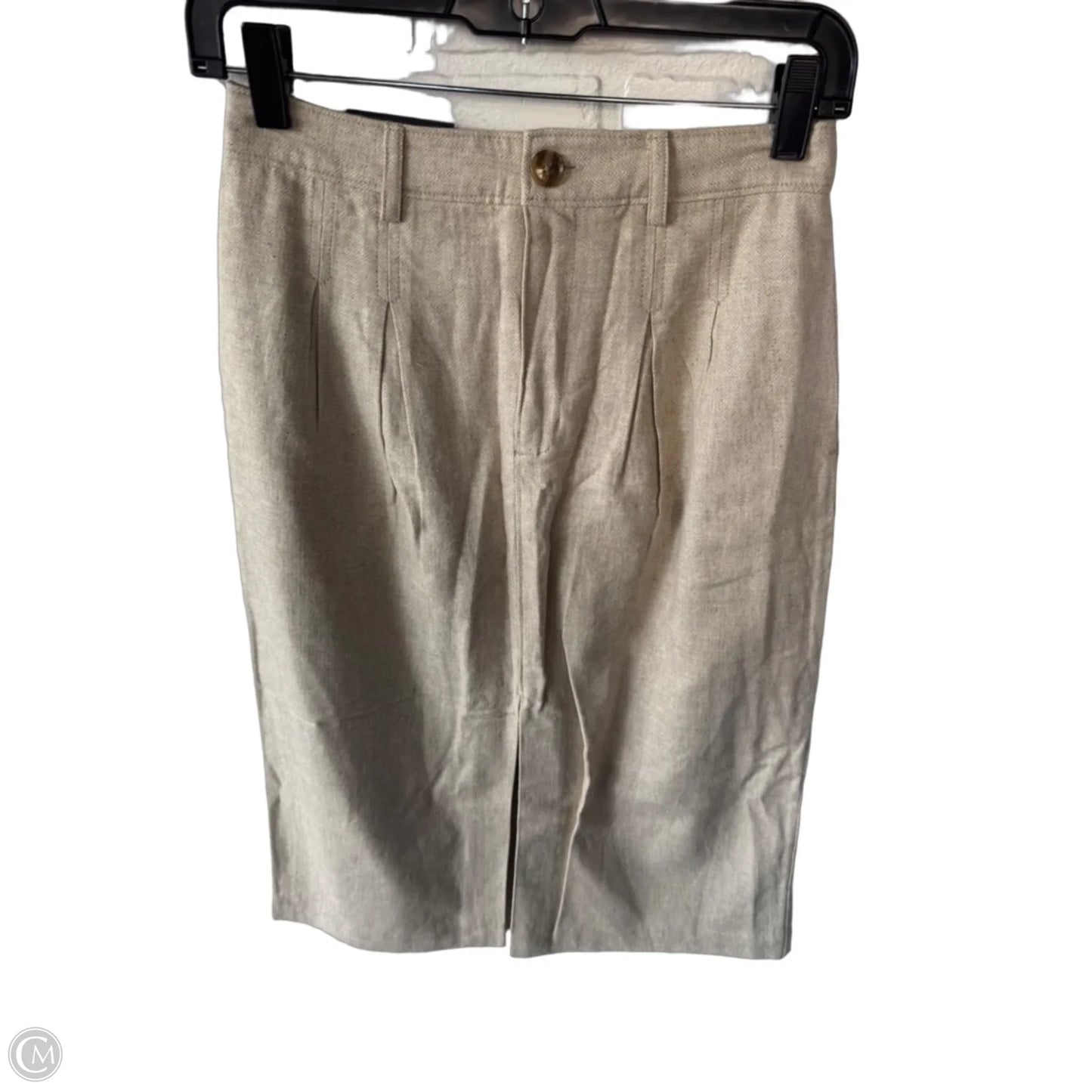 Skirt Midi By Banana Republic In Tan, Size: 0