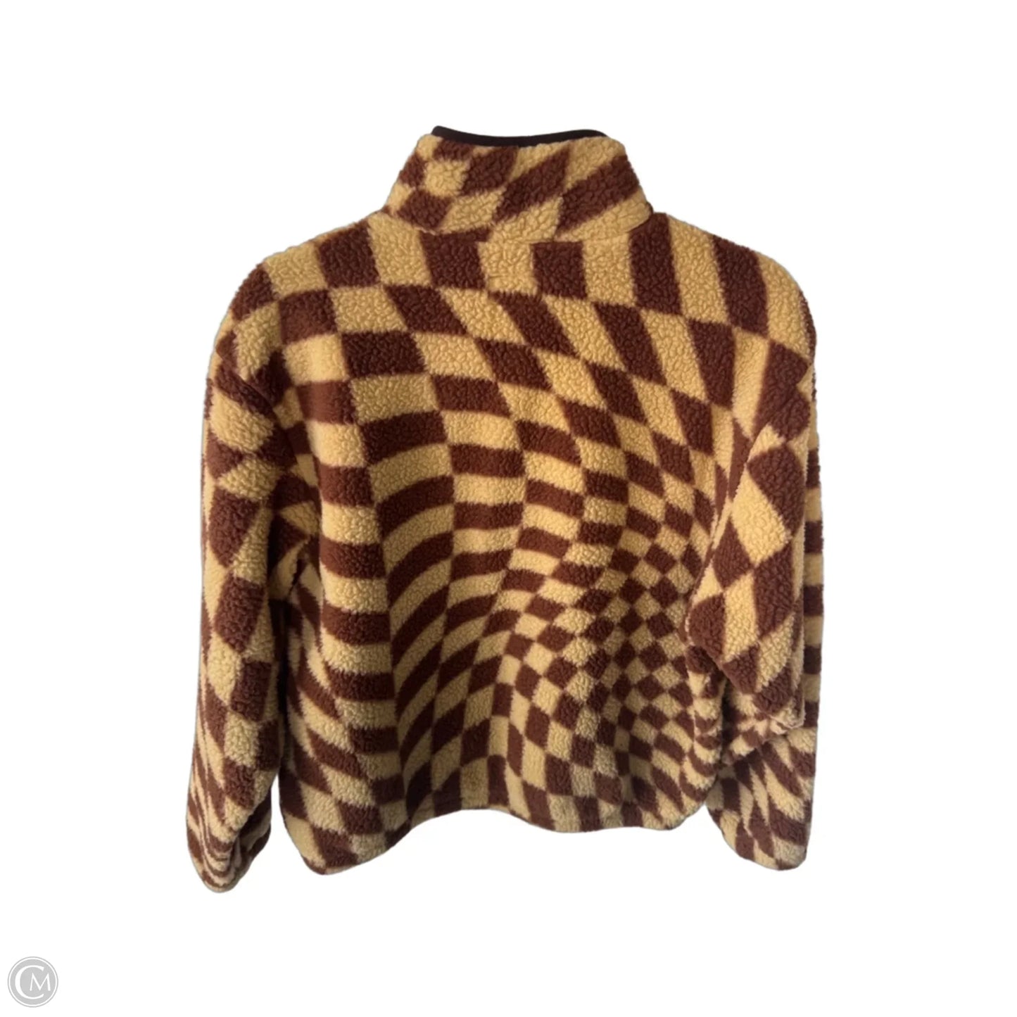 Jacket Fleece By Clothes Mentor In Brown & Tan, Size: S