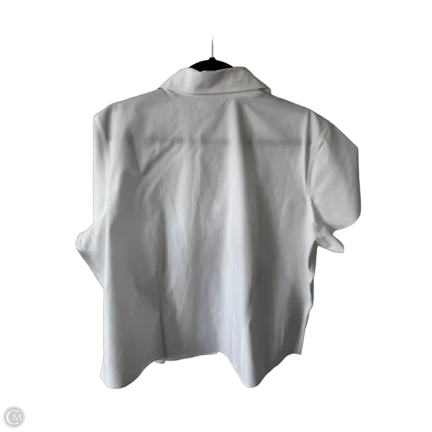 Top Short Sleeve By Coldwater Creek In White, Size: 2x