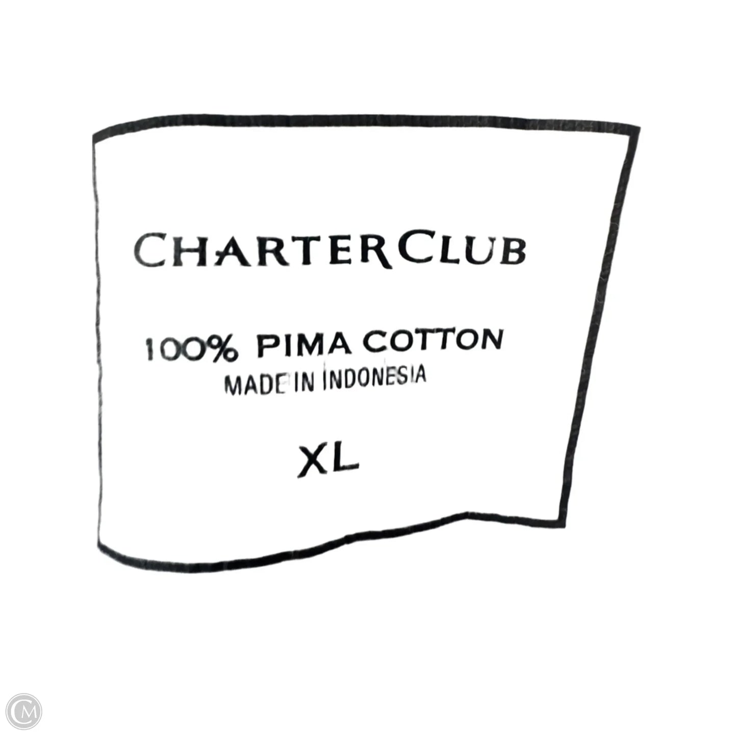 Top 3/4 Sleeve By Charter Club In Black & Red, Size: Xl