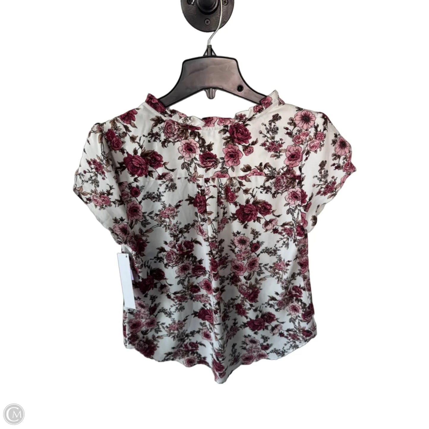 Top Short Sleeve By 41 Hawthorn In Pink & White, Size: M