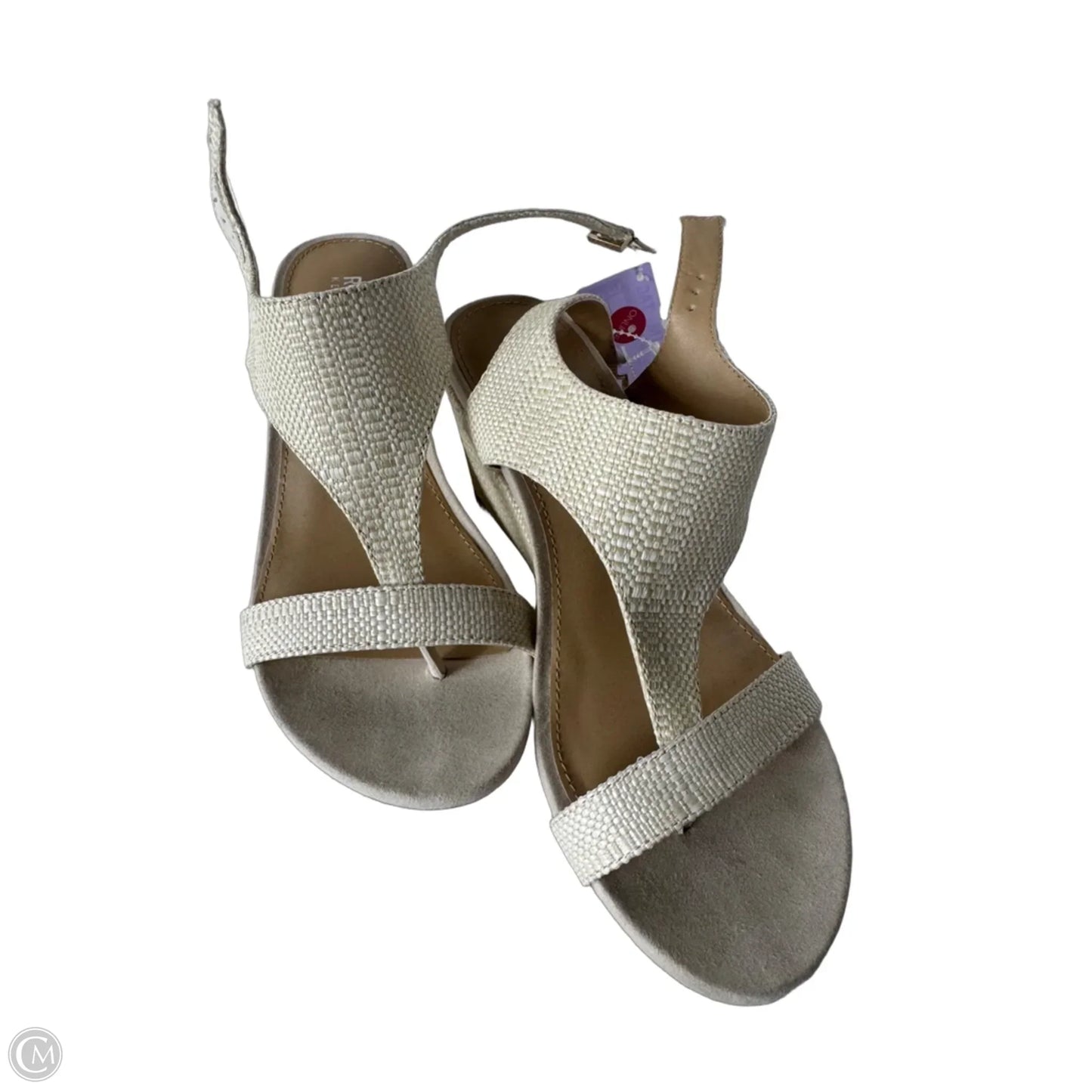 Sandals Heels Wedge By Kenneth Cole Reaction In Cream, Size: 6
