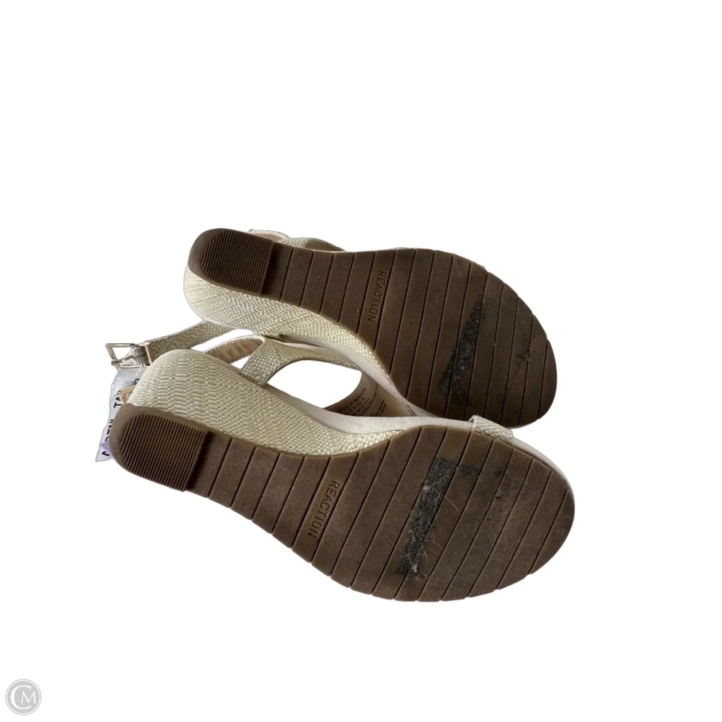 Sandals Heels Wedge By Kenneth Cole Reaction In Cream, Size: 6