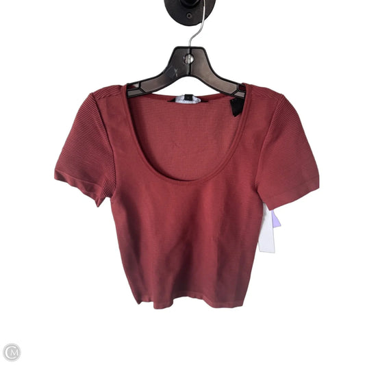 Top Short Sleeve By White House Black Market In Red, Size: S