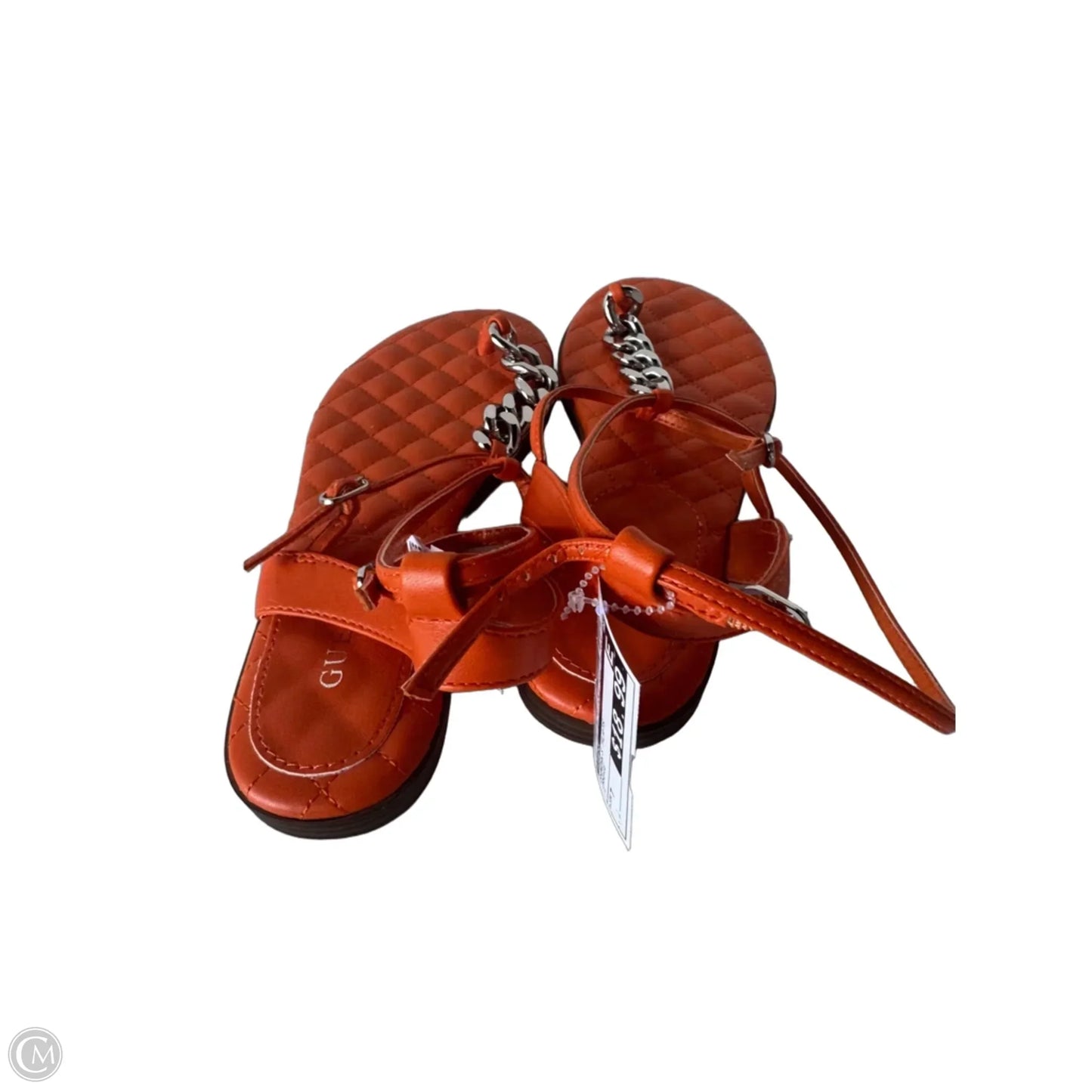 Sandals Flats By Guess In Orange, Size: 7