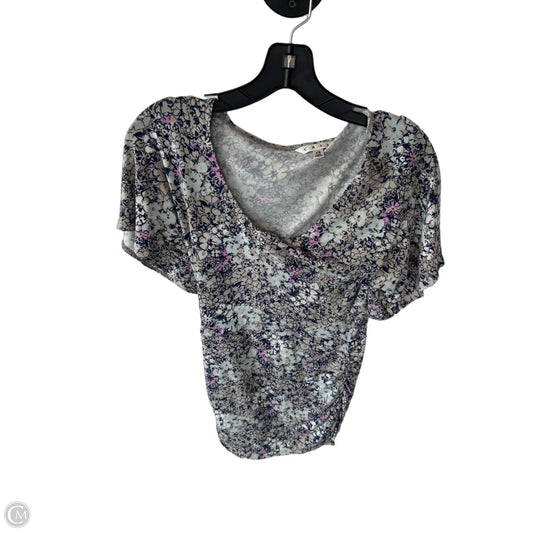 Top Short Sleeve By Cabi In Grey & Purple, Size: Xs