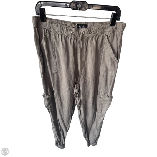 Pants Linen By Nicole By Nicole Miller In Tan, Size: 16