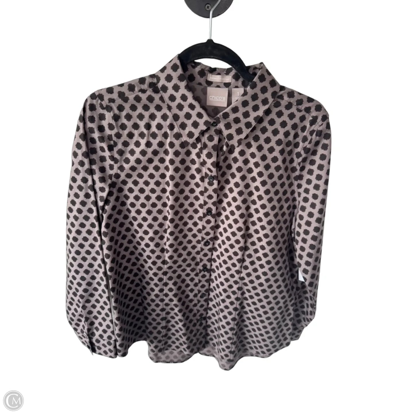 Top Long Sleeve By Chicos In Brown, Size: M