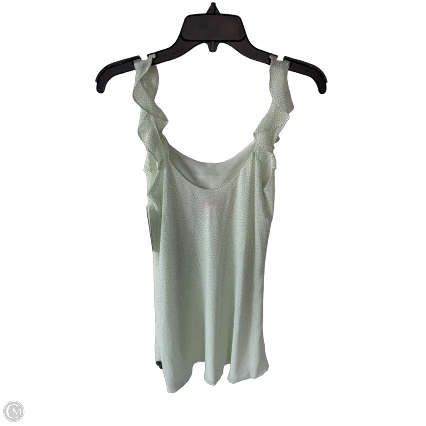 Dress Luxury Designer By Oscar De La Renta In Green & White, Size: S