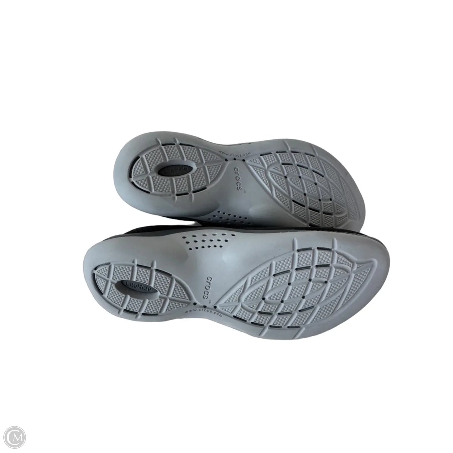 Shoes Athletic By Crocs In Black & Grey, Size: 7