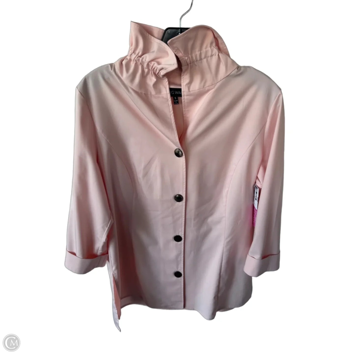 Top 3/4 Sleeve By Ming Wang In Pink, Size: S