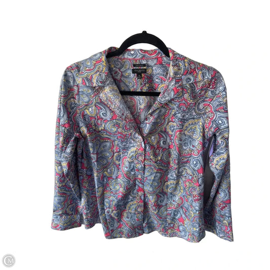 Top Long Sleeve By Talbots In Blue & Pink, Size: Mp