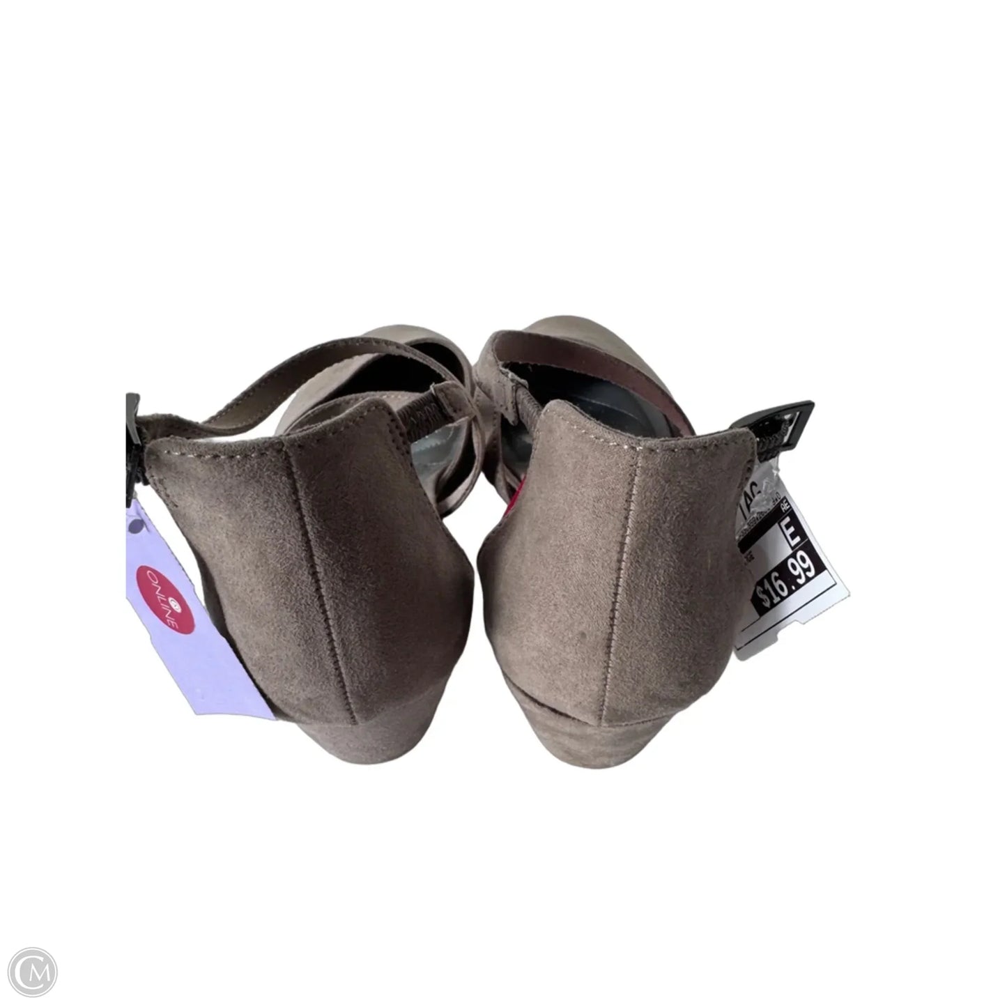Shoes Heels Wedge By Dexflex In Taupe, Size: 8
