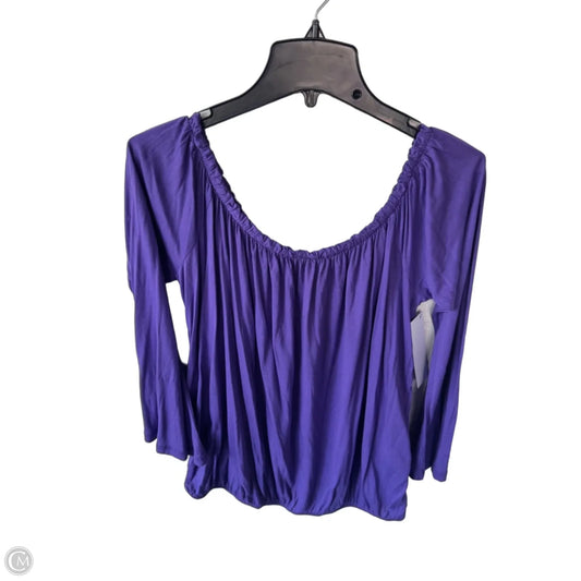 Top Long Sleeve By Lascana In Purple, Size: L