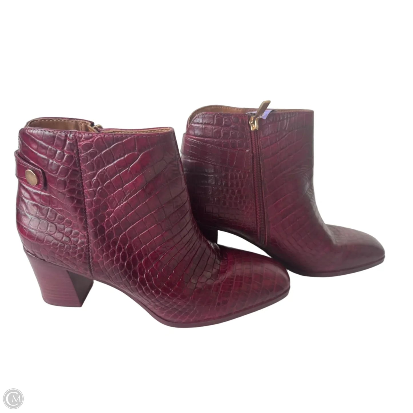Boots Ankle Heels By Franco Sarto In Red, Size: 8