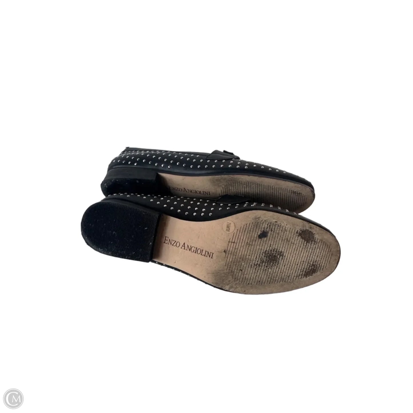 Shoes Flats By Enzo Angiolini In Black & Silver, Size: 7.5