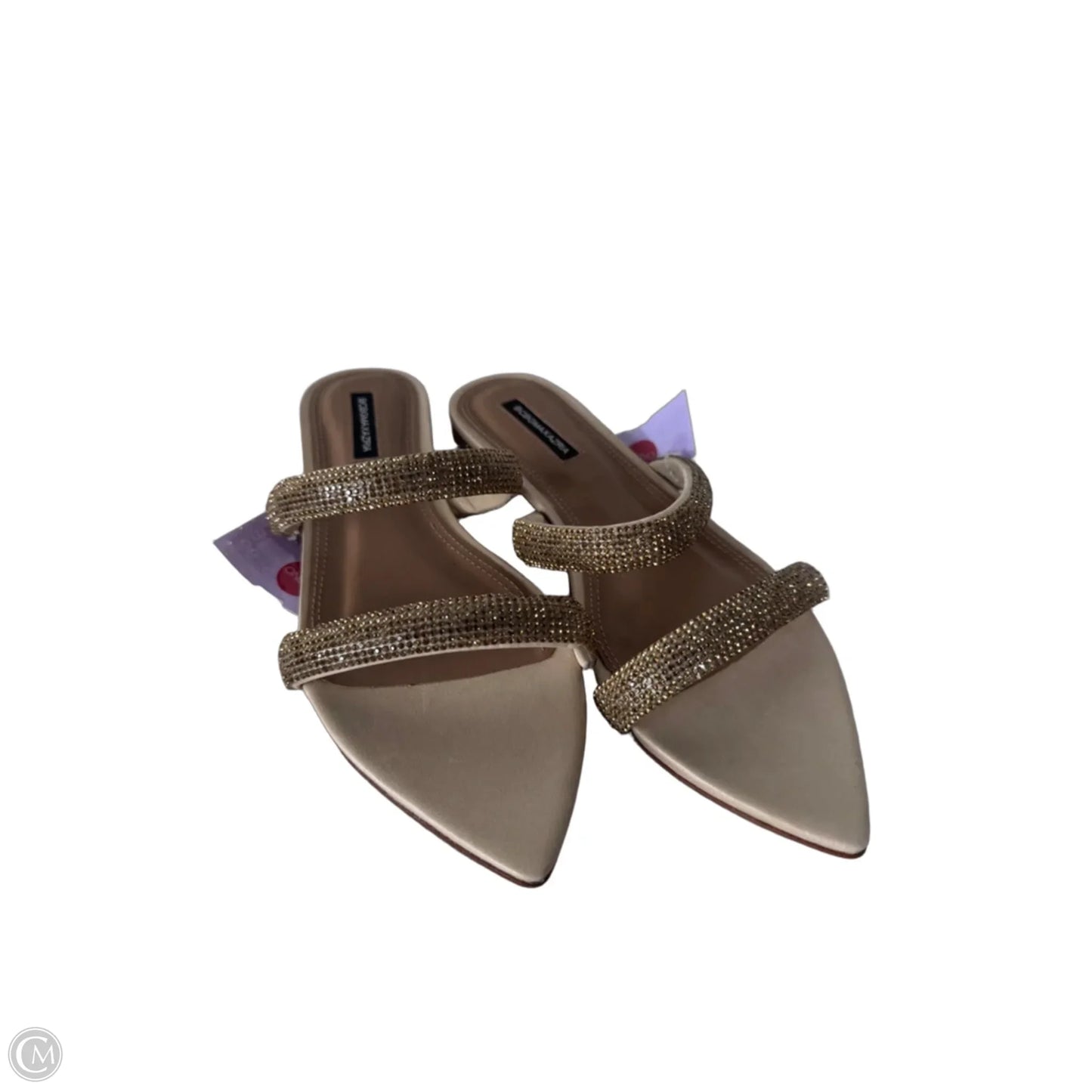Sandals Flats By Bcbgmaxazria In Gold & Tan, Size: 8