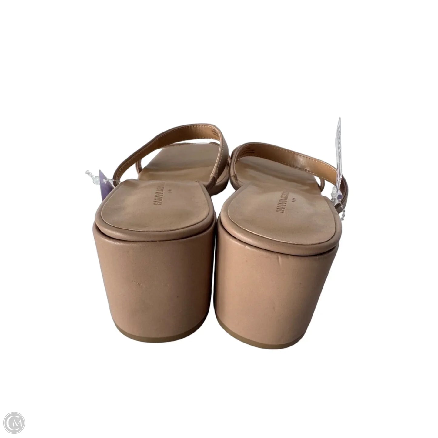 Sandals Heels Block By Banana Republic In Tan, Size: 8