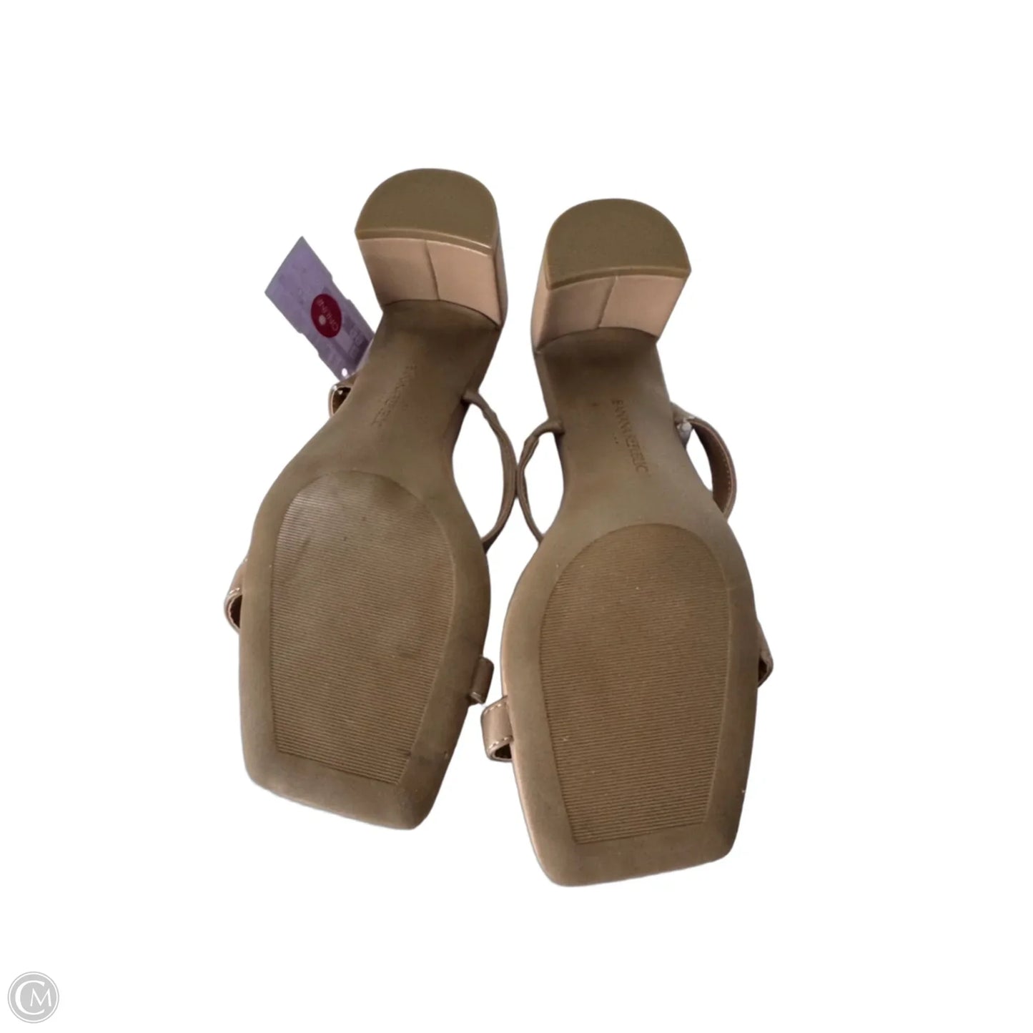 Sandals Heels Block By Banana Republic In Tan, Size: 8