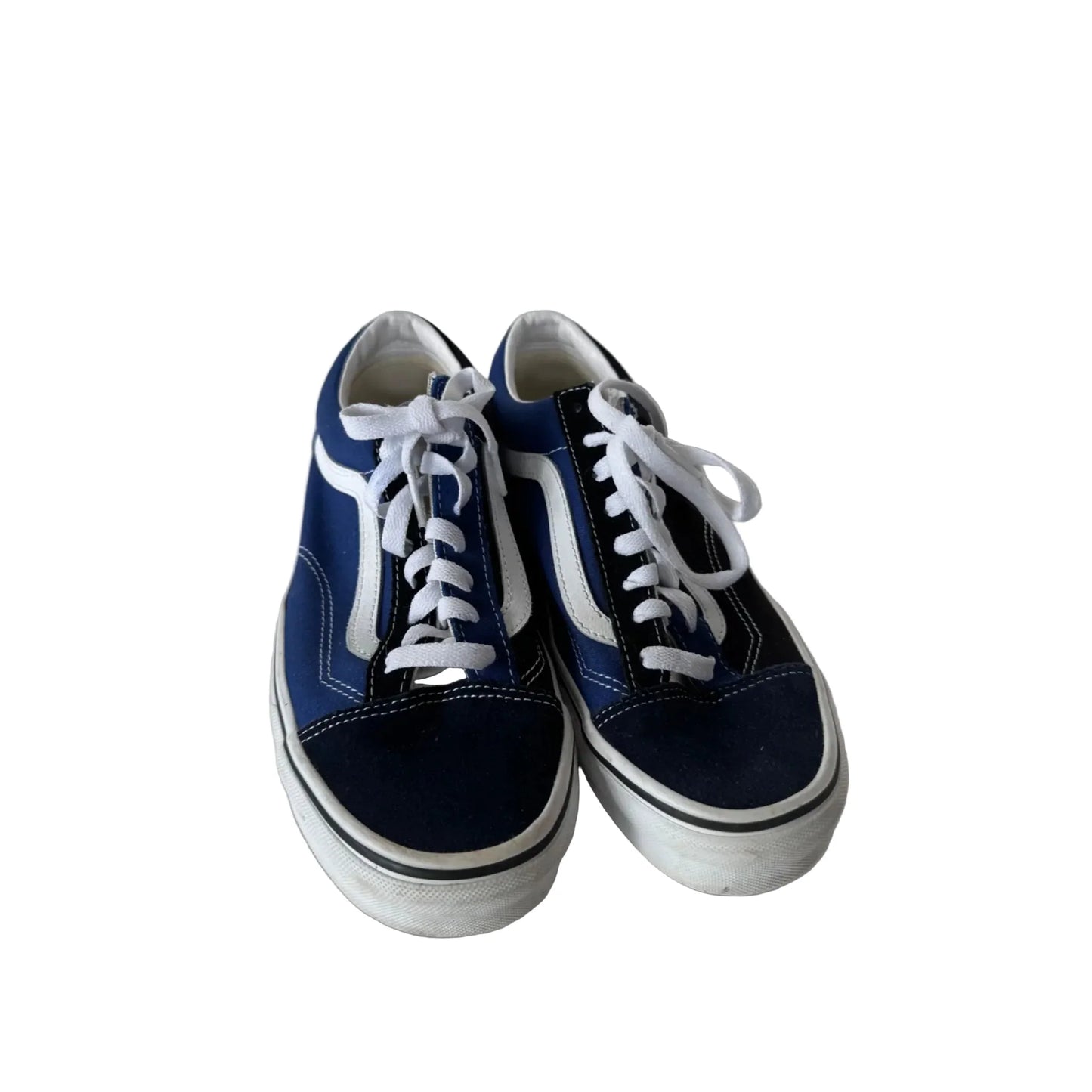 Shoes Sneakers By Vans In Blue & White, Size: 9.5