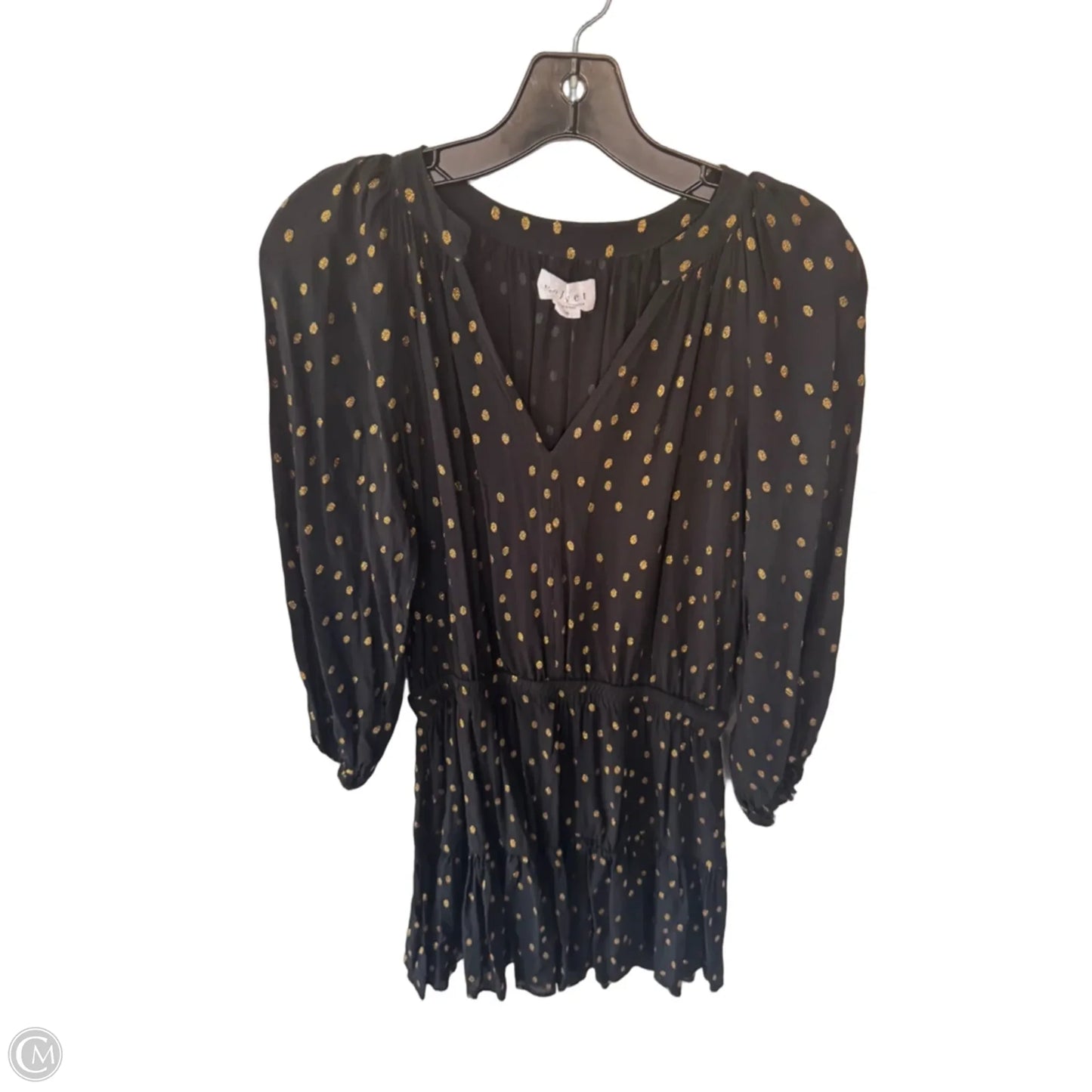Dress Casual Short By Velvet By Graham & Spencer In Black & Gold, Size: Xs