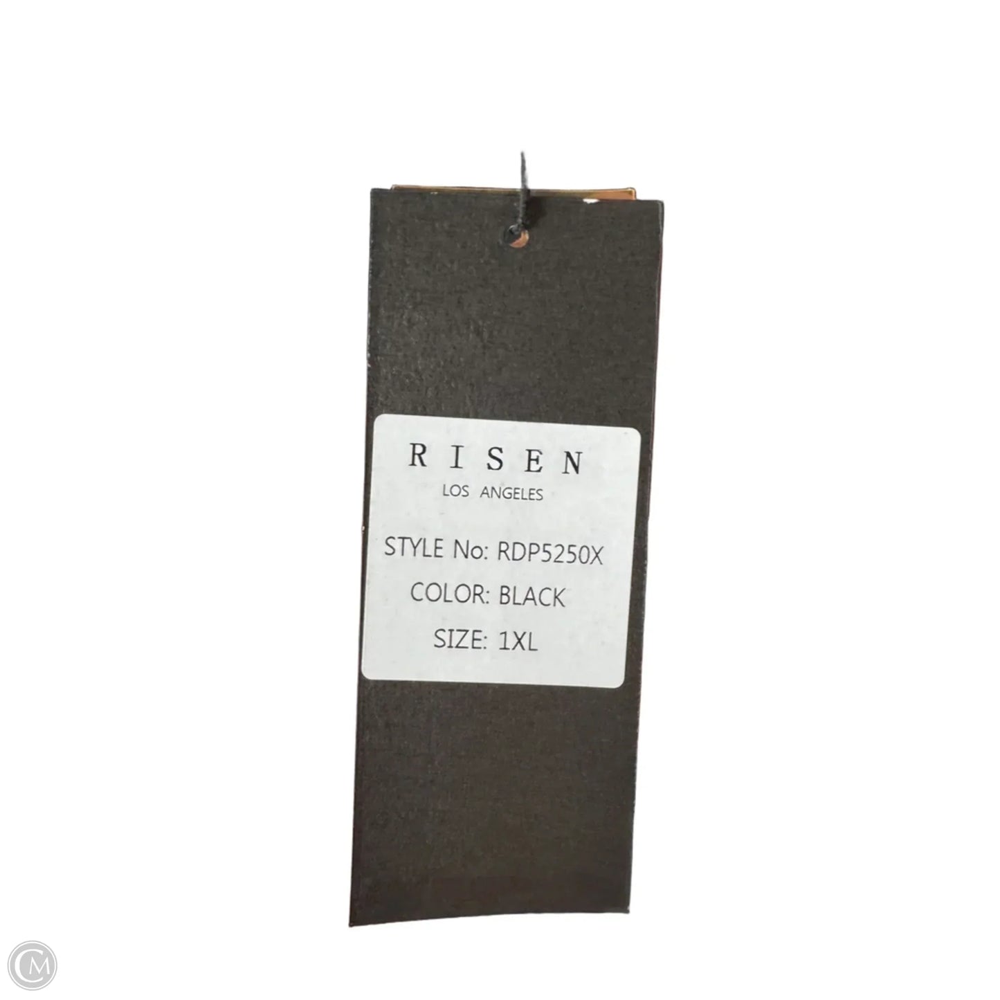 Jeans Straight By Risen In Black Denim, Size: 18