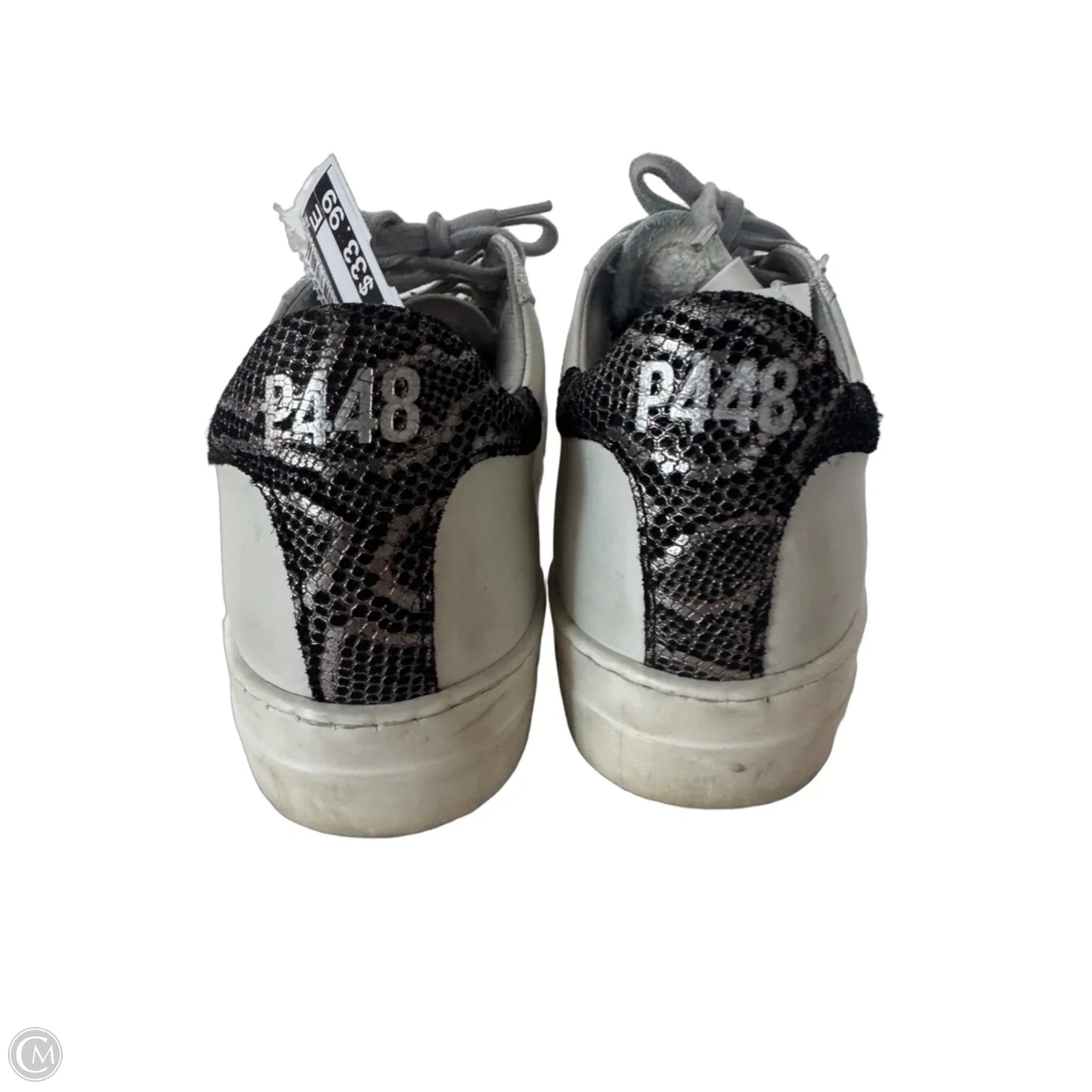 Shoes Sneakers By P448 In Grey & White, Size: 8