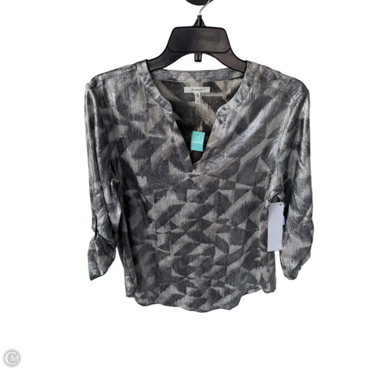 Top 3/4 Sleeve By Maurices In Silver, Size: S