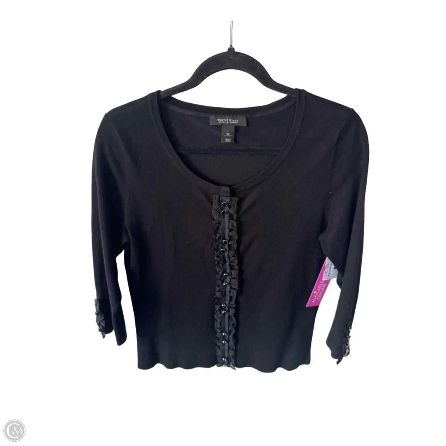 Sweater Short Sleeve By White House Black Market In Black, Size: M