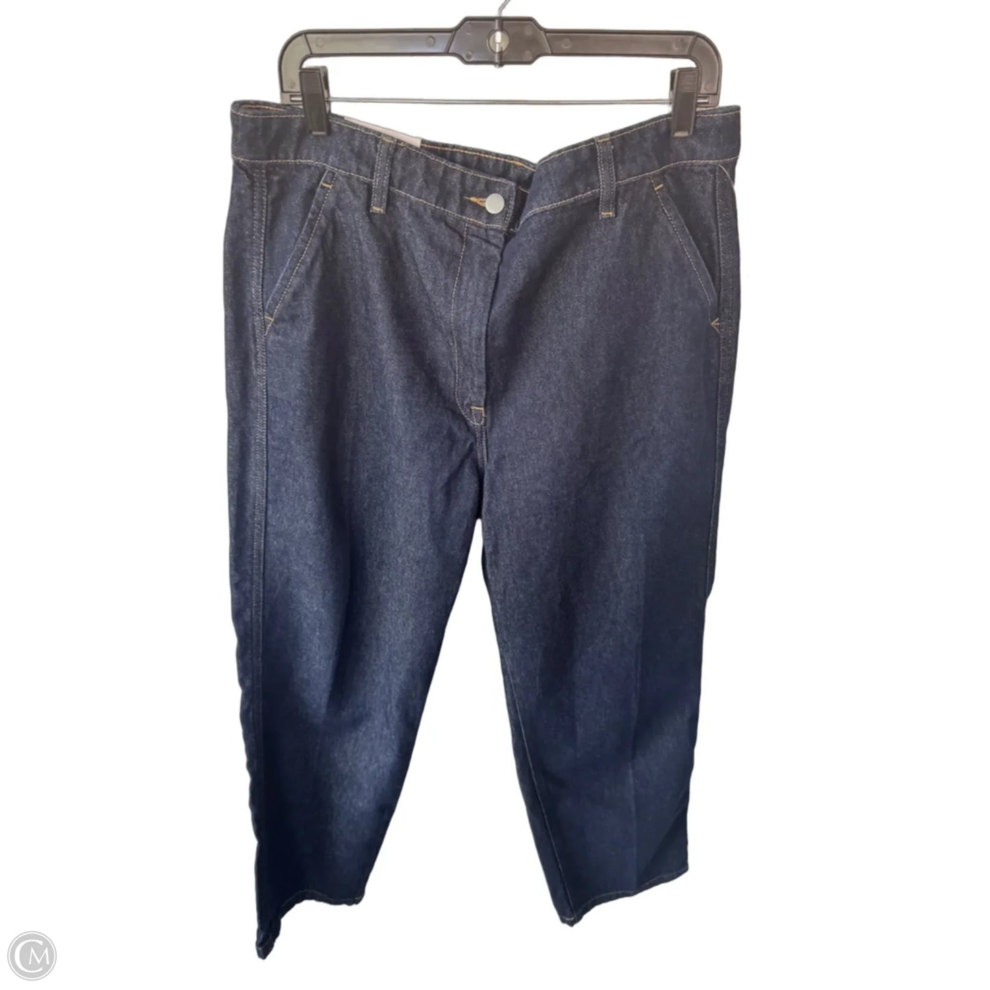 Jeans Straight By H&m In Blue Denim, Size: 16